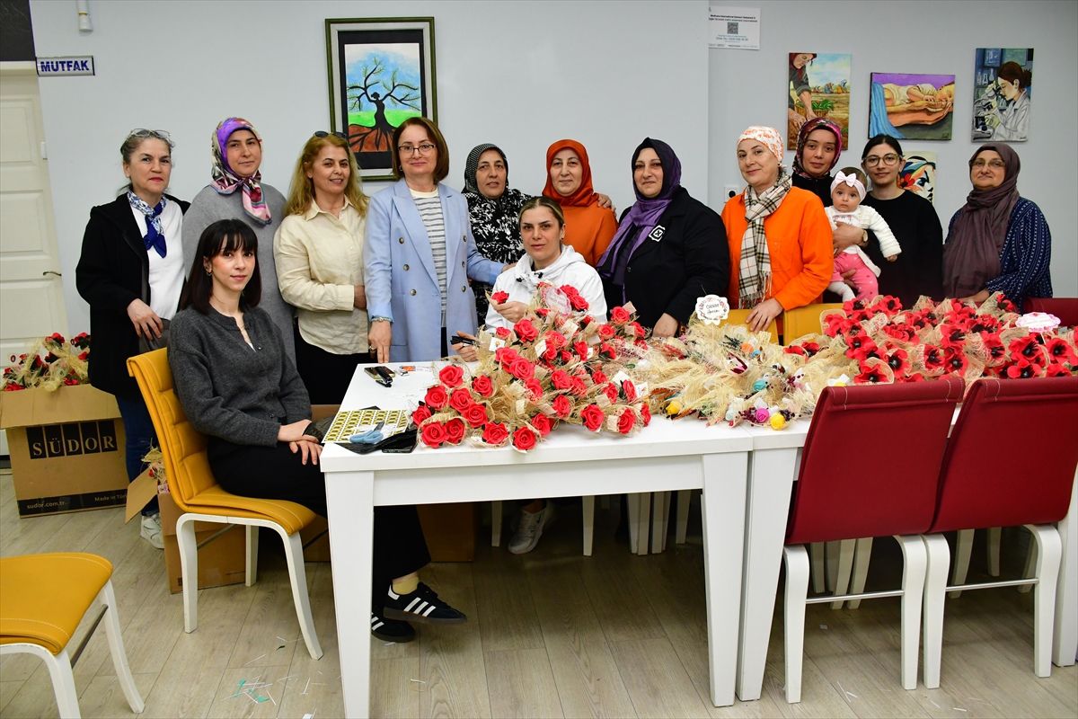 Samsun’da kadınların el emeği Anneler Günü için tezgahta